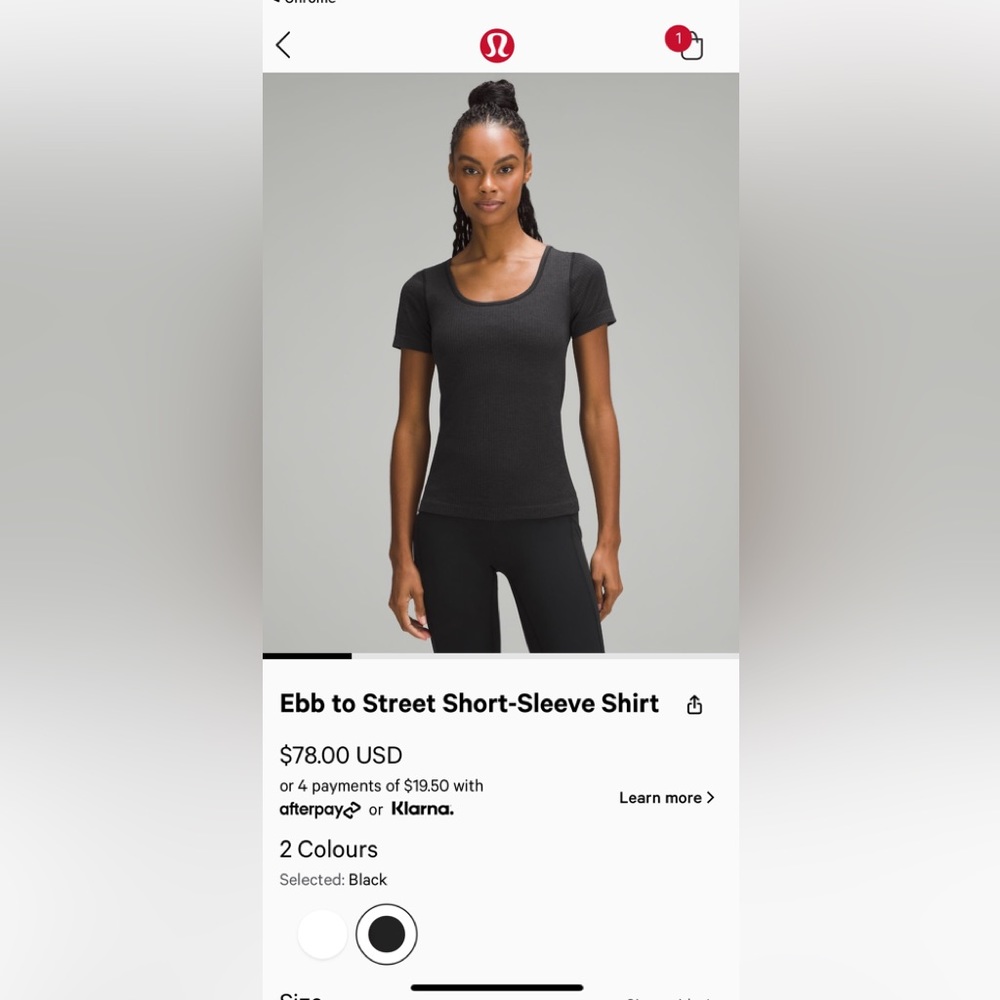 Lululemon Ebb to Street Short Sleeve